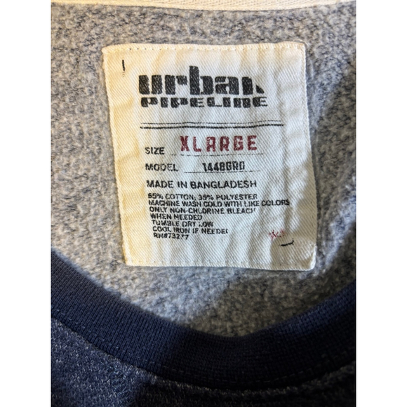 Men's Urban Pipeline Blue Crew Neck Sweatshirt XL - Picture 4 of 5